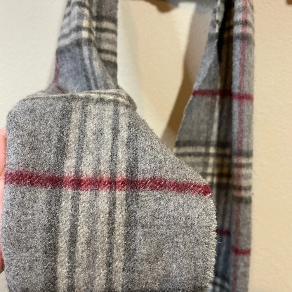 Plaid Cashmere Fringe Unisex Scarf